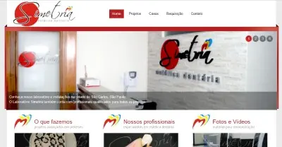 Desenvolvimento de site Laboratório de Estética Dentária Simetria