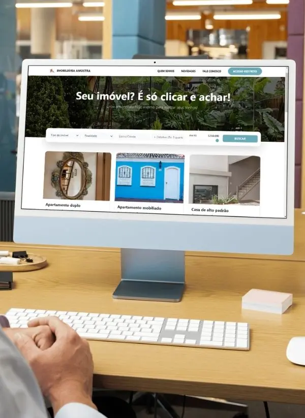 Telas do portal imobiliário